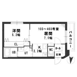 環状通東駅 徒歩6分 3階の物件間取画像